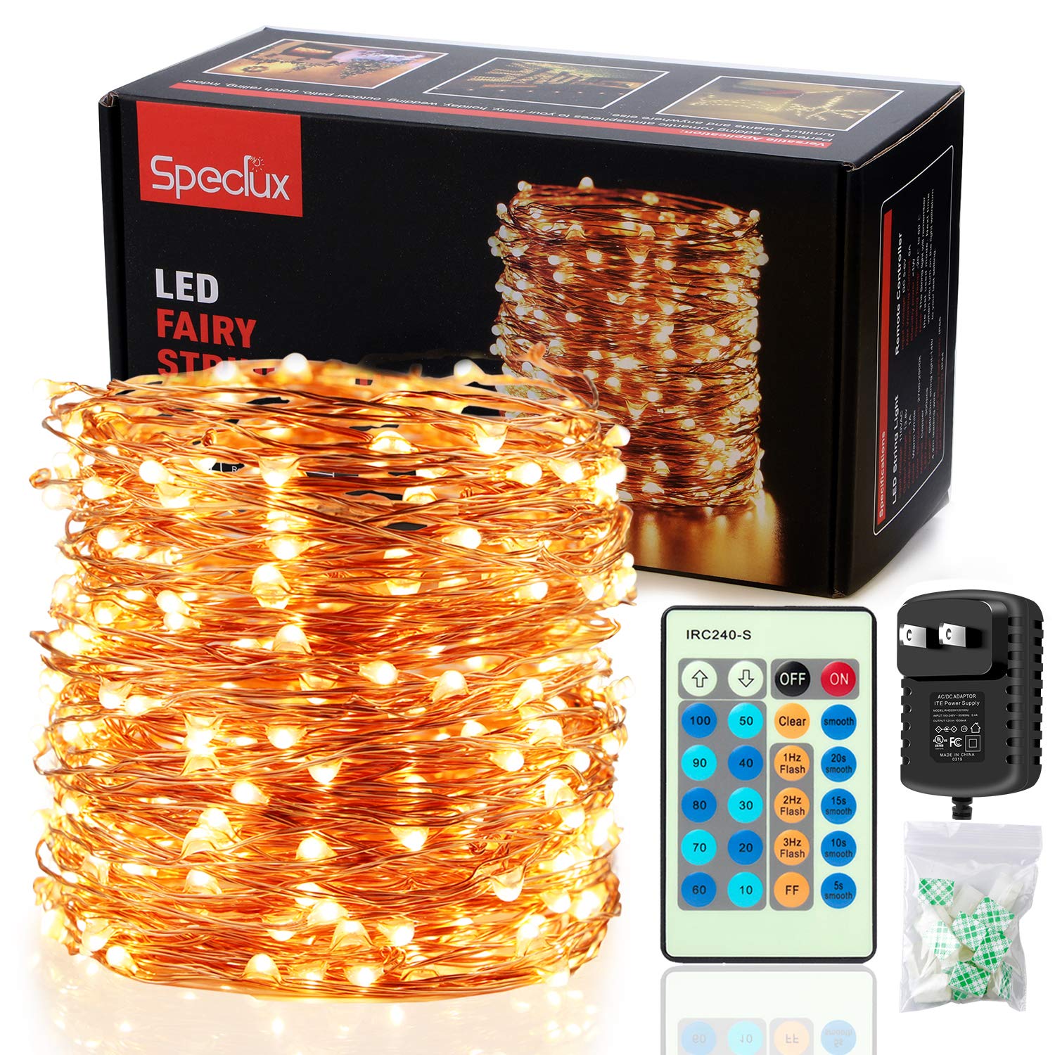 Dimmable LED String Light with Remote Control & Timer 300LEDs