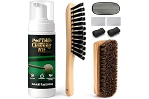 8pcs Pool Table Cleaning Kit - Powerful Cleaner Quickly Breaks Down Chalk & Stains, Restores Felt Smoothness - With Crevice C