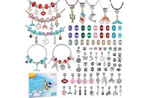 Sofier Charm Bracelet Making Kit DIY Jewelry Making Supplies Charm Bracelets Beads Necklace Making for Teen Women Adult Gift Crafts for Girls Ages 8-12