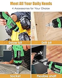 VIGRUE Cordless Screwdriver, Rechargeable Electric