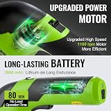WORKPRO 2 in 1 Cordless Hedge Trimmer Grass Shear 7.2V 2000mAh Battery view 4