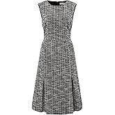 Hobemty Women's Tweed Dress Knee Length A-Line Sleeveless Work Dress
