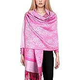 Achillea Two-Tone Vintage Paisley Pashmina Scarf – Lightweight Wrap & Shawl for Dresses, Weddings, Travel, All Seasons