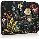 iCasso Laptop Sleeve 13 inch for MacBook Air 13-13.6 inch, Laptop case for MacBook Pro 13 inch, Slim Protective Travel Carrying Case for MacBook Pro 14 inch, Chromebook, HP, Dell, Vintage Floral