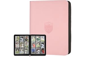 GERMUN PU Card Binder - 9 Pocket, Premium Holder Folders for 360 Cards, Double Sided Pocket Album for MTG, TCG (Pink)
