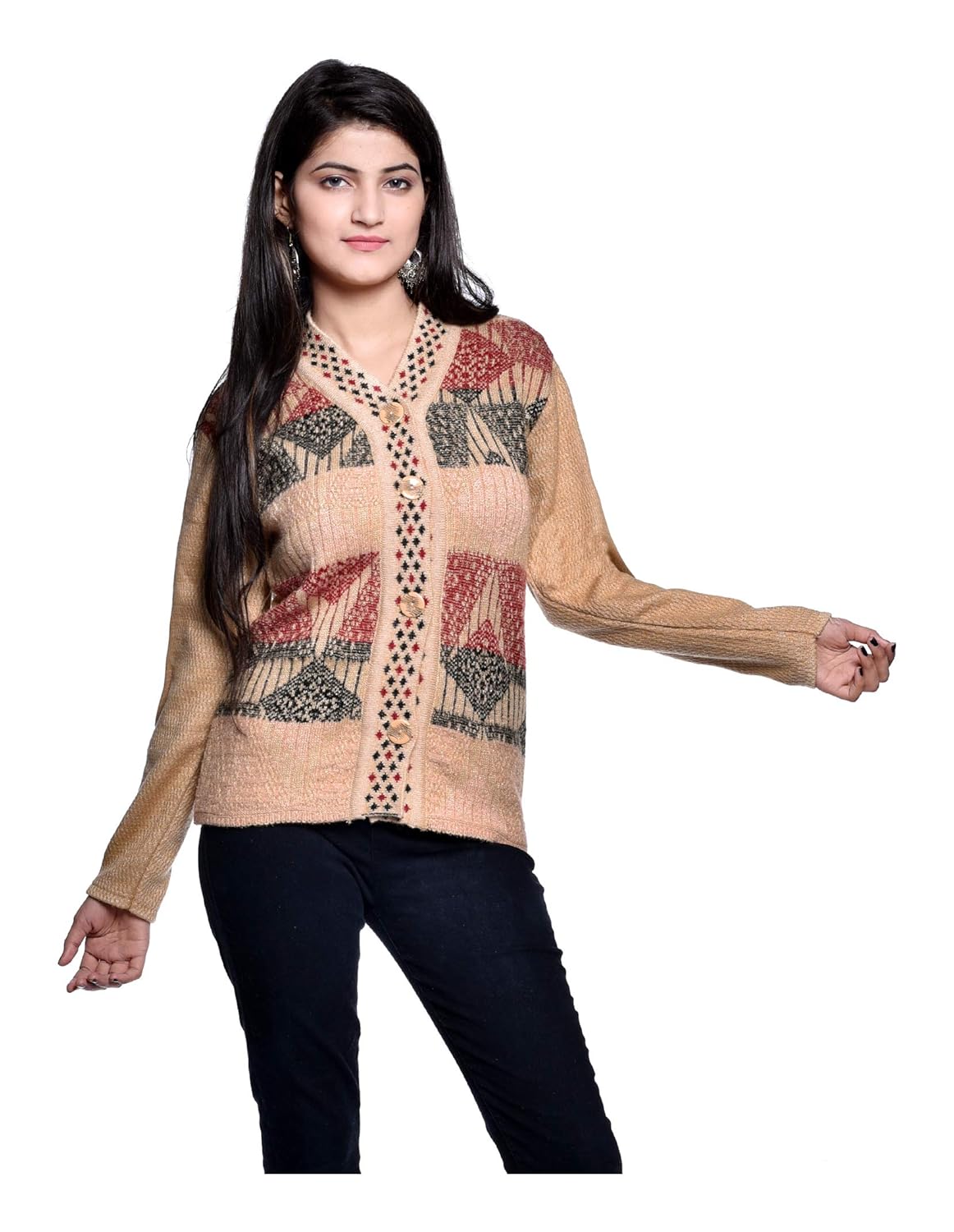 pilot full sleeve women's woolen cardigan