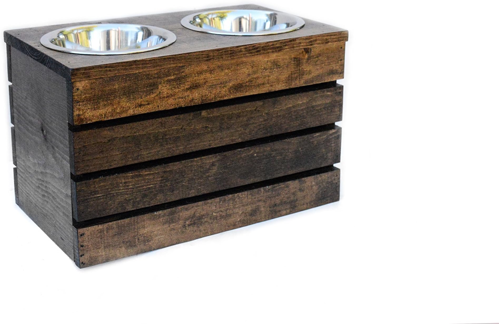 Elevated Dog Feeder, Wooden Raised Pet Bowl for Medium Large Dogs