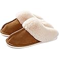 Donpapa Womens Slipper with Memory Foam Fluffy Soft Warm Slip On House Slippers,Anti-Skid Cozy Plush for Indoor Outdoor