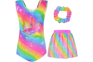 Sylfairy Girls Ballet Leotards with Removable Skirt Ballet Dance Dress Gymnastic Leotards for 3-10Years