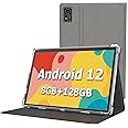 Android 12 Tablet, 10 Inch FHD IPS Touch Screen, 8GB RAM, 128GB ROM, 1TB Expandable, 5G WiFi, 4G/LTE, 8000 mAh Battery, Dual Camera, Bluetooth 5.0, GPS, GMS Certified