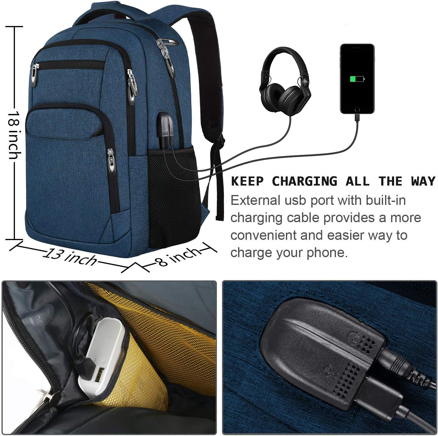 School Backpack Boys / Girls / Teenagers, Backpack School, Laptop Backpack for Men / Women - Image 3