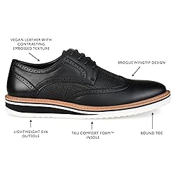 Vance Co. Men's Warrick Tru Comfort Foam Wingtip