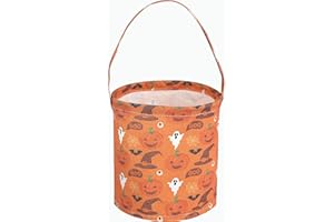 ESSME Halloween Bucket, Halloween Trick or Treat Buckets for Halloween Party Supplies,Halloween Candy Bucket,Halloween Pumpkin Bucket for Toddlers Kids,Girls and Boys.(Pumpkin)