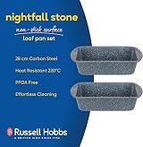 Russell Hobbs COMBO-5443 Non-Stick Loaf Pan Set 2 x 28 cm Blue Marble view 2