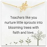 STORYJEWELLERY Teacher Christmas Gifts, Teacher Bracelets for Women, Christian Teachers Jewelry, End of Year & Thank You Appreciation Gifts for Teachers, Sterling Silver Leaf Bracelet