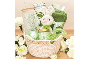 Elysirise New Mom Gifts,Baby Girl Boy Gift,Baby Shower Gifts for Mom and Baby,Pregnancy Gift for Expecting Mommy,9-Piece Care Basket for First-Time Moms