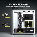 Corsair iCUE 4000X RGB Tempered Glass Mid-Tower Case White view 6