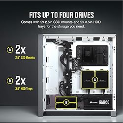 CORSAIR iCUE 4000X RGB Tempered Glass Mid-Tower ATX