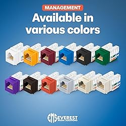 Everest 90° Angled RJ45 Cat6 Keystone Jacks