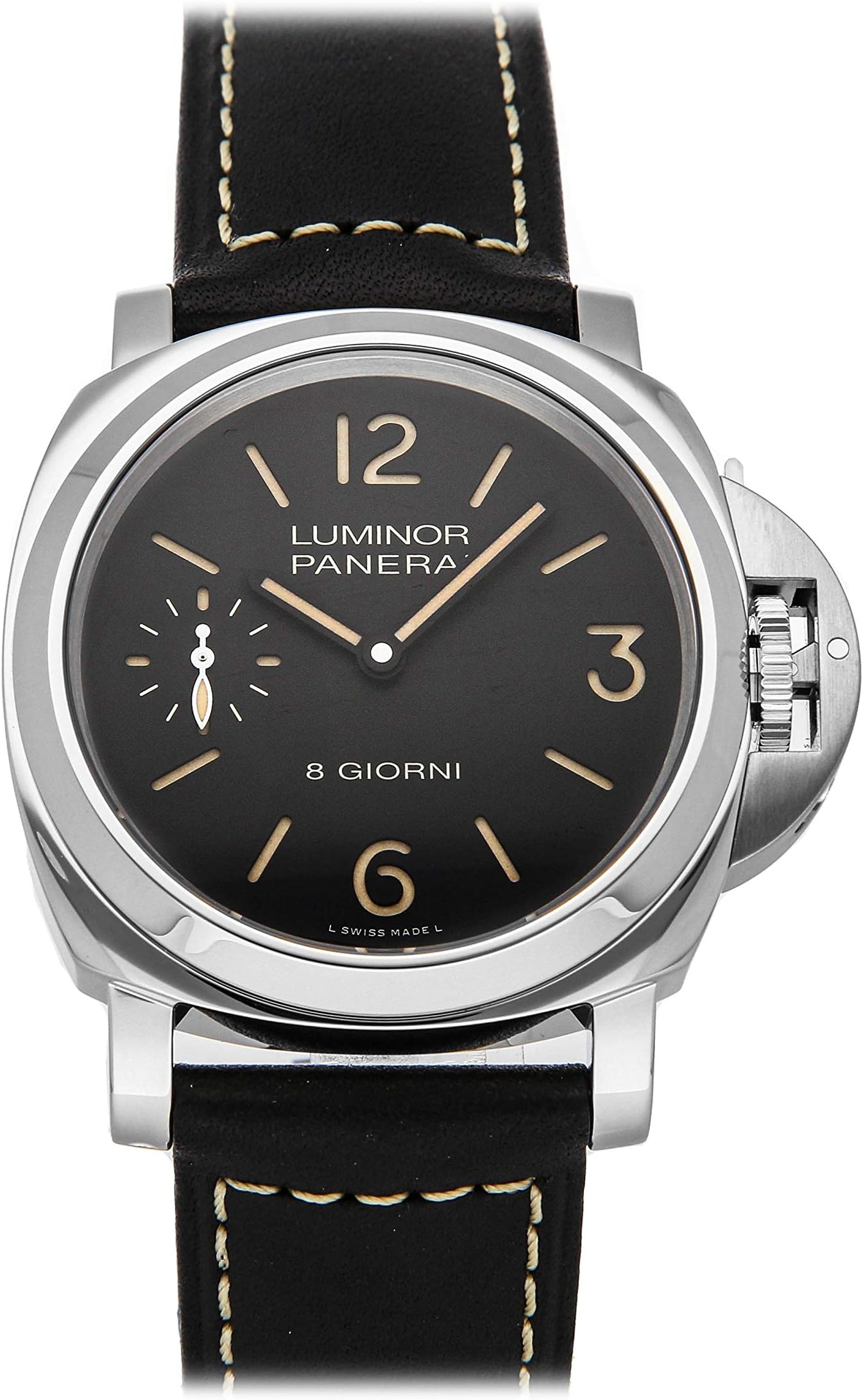 Panerai Luminor Mechanical (Hand-Winding) Black Dial Mens Watch PAM 915 (Certified Pre-Owned)