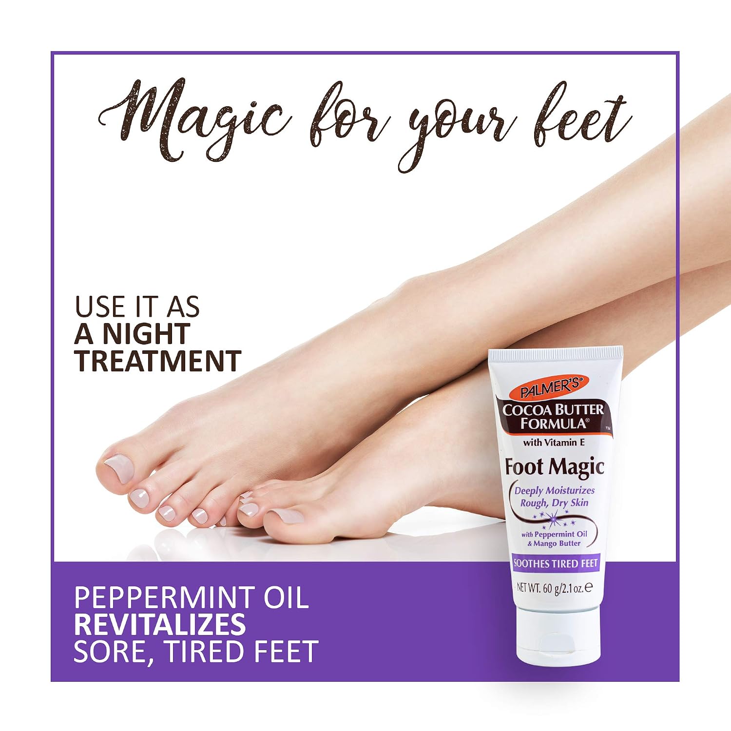 Palmer's Cocoa Butter Formula Foot Magic 60g, WHITE, 60 g (Pack of 1) - Image 4