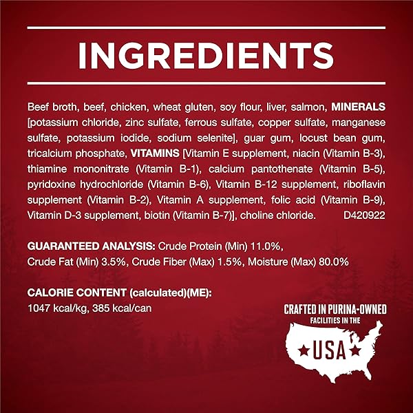 PURINA ONE HIGH PROTEIN WET DOG FOOD TRUE INSTINCT TENDER CUTS IN DOG FOOD GRAVY WITH REAL BEEF AND WILD-CAUGHT SALMON – (PACK OF 12) 13 OZ. CANS