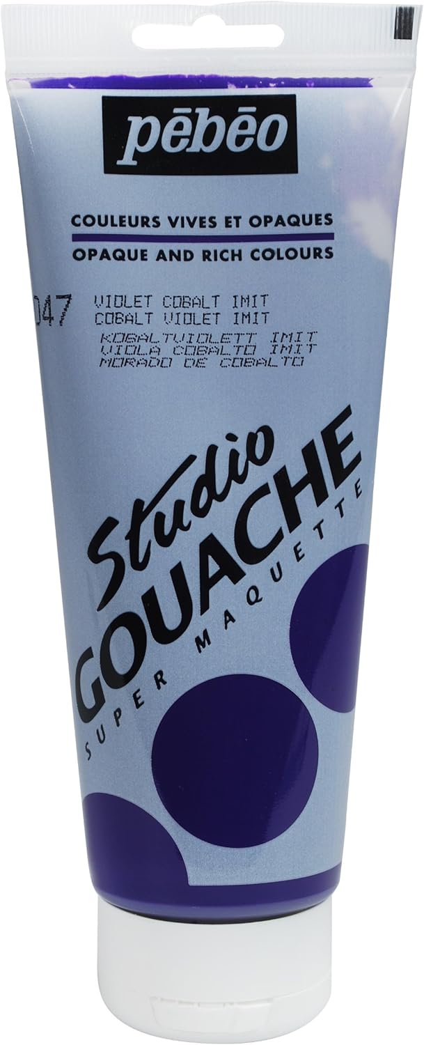 PEBEO 270-047 220 ml Studio Gouache, Cobalt Violet Imitation, Blue, 220 ml (Pack of 1)