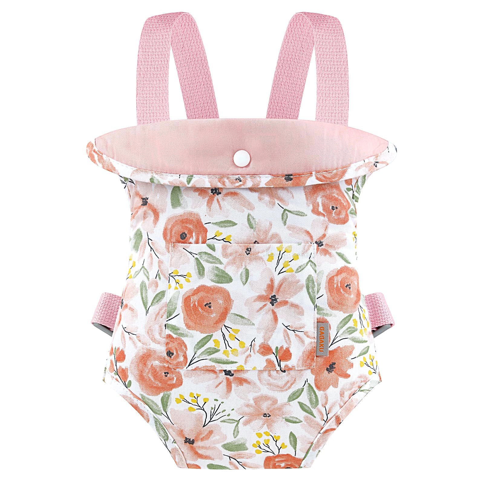 GAGAKU Baby Doll Carrier, Reborn Baby Doll Accessories, Toys Doll Baby Carrier for Little Girls, Roses