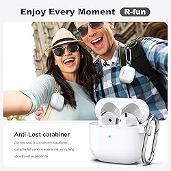 R-fun for Airpods 4th Case Cover with Cleaner