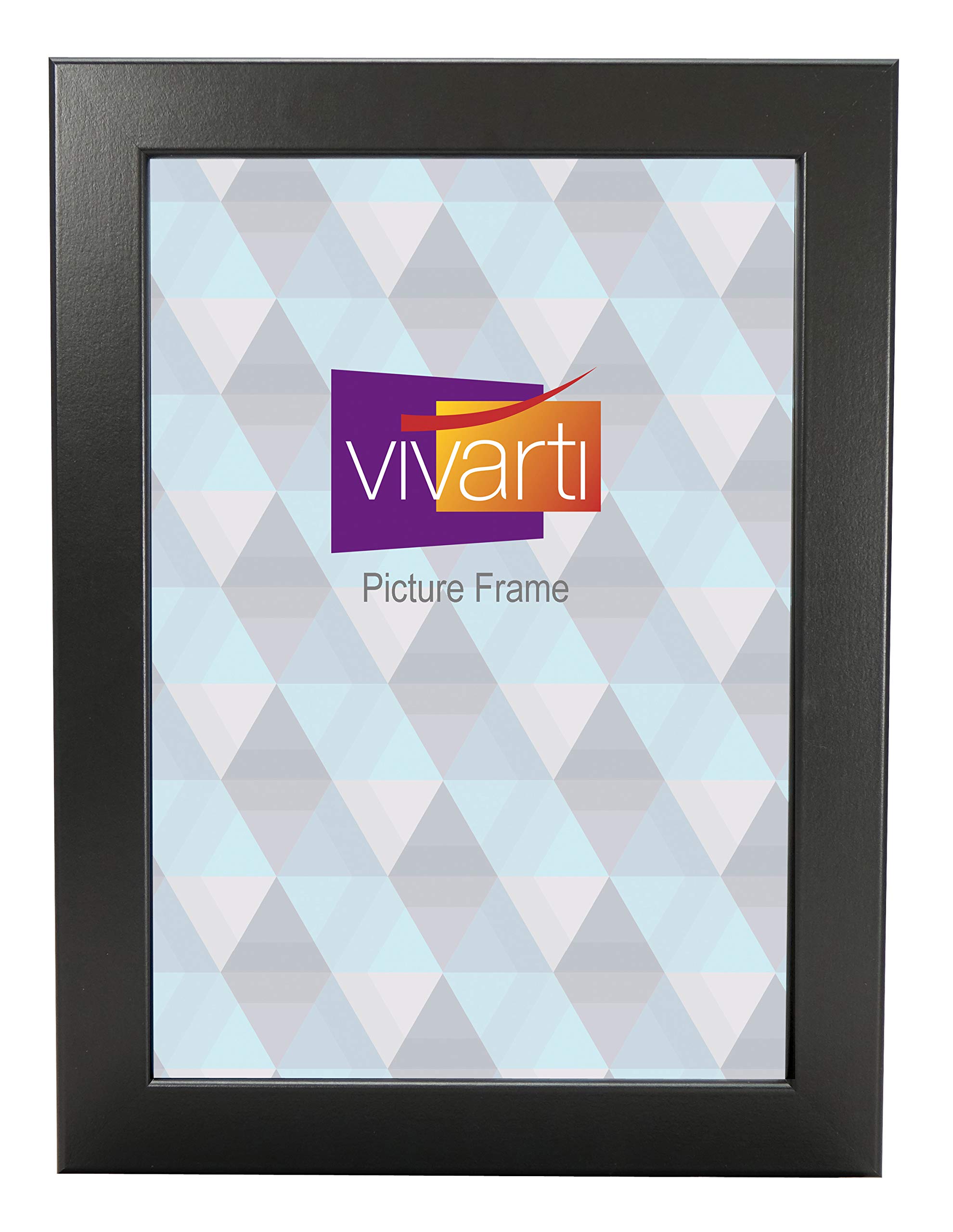 Vivarti Satin Black Picture Frame (24 x 30 cm) Portrait or Landscape Photo Frame with Clear Styrene Sheet & Wall Mounted Hook for Photos, Pictures, Posters, Decor, Certificate Frame