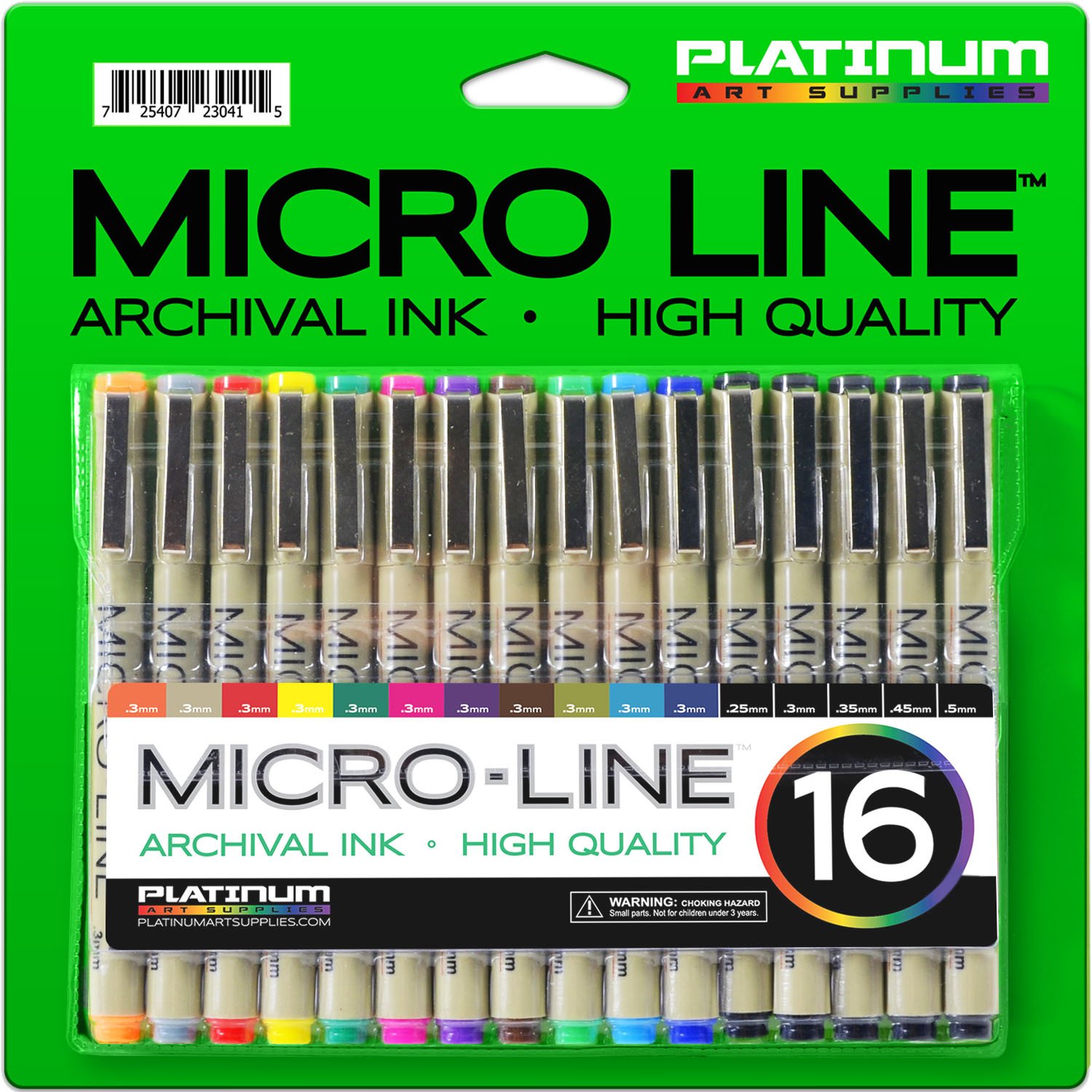 MicroLine Ultra Fine Point Ink Pens (SET OF 16) Archival Ink