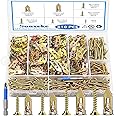 Sunxeke 410 PCS Self Drilling Drywall Anchors with Screws Assortment Kit.2025 Upgraded Zinc Plated Steel and Plastic 2 Sizes 
