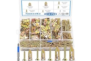 Sunxeke 410 PCS Self Drilling Drywall Anchors with Screws Kit - 2 Sizes Sheetrock Anchors & 4 Sizes Zinc Expansion Screws,2025 Upgraded Zinc Plated Steel,No Drill Needed, Holds Up to 66LB on Walls