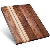 Sonder Los Angeles Motley Cutting Board, Walnut Cherry Maple, 17x13x1.1 in | Non-toxic, Edge Grain, Crackerwell for Charcuterie and Meal Prep, Built-in Handles, Reversible, Gift Box Included, 5.5 lbs