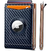 BULLIANT Men Wallet Airtag&Standard Use,Slim Front Pocket Wallet Money Clip for Gifg Men RFID Blocking 11Cards