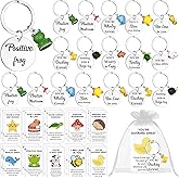 30 Set Emotional Support Gifts for Coworkers Employee Appreciation Gifts Inspirational Keychains Animal Positive Greeting Car