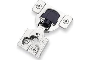 Decobasics 50 Pack Soft Close Cabinet Hinges – 1/2" Overlay for Kitchen Cabinet Doors, Slow Self-Closing Concealed Hidden Hinges for Face Frame –Stainless Steel, 3-Way Adjustable & Quiet Close Damper