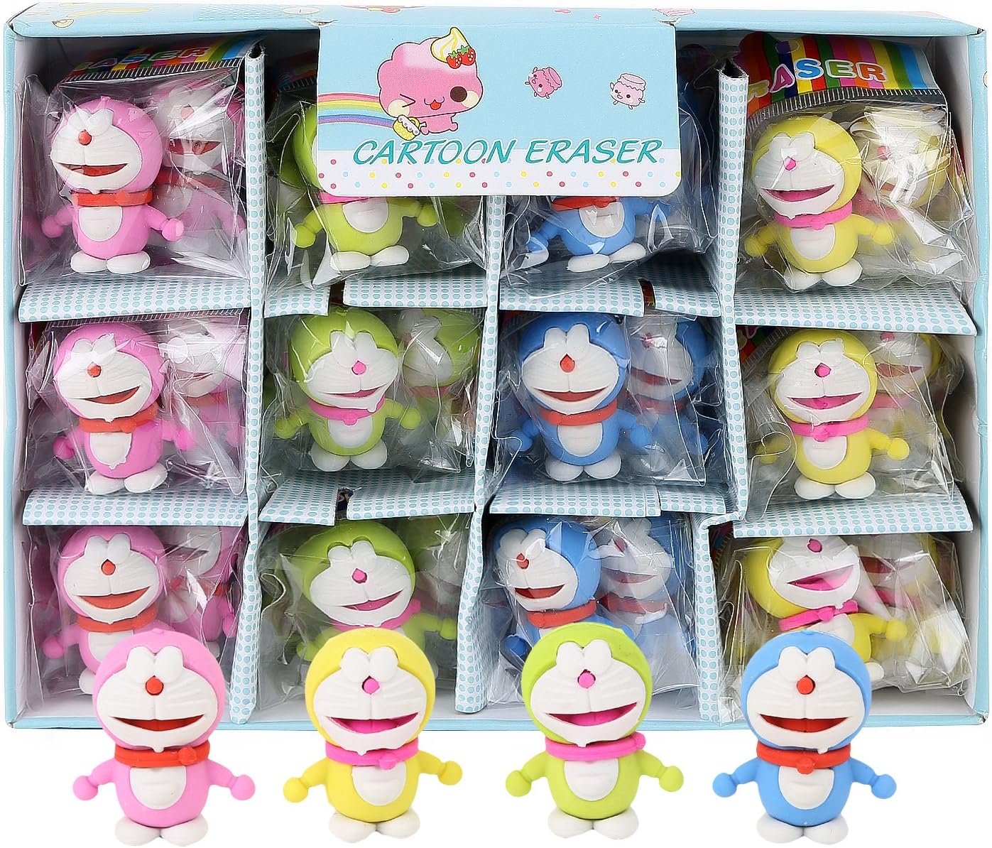 Asera Cartoon character design Erasers for Kids Gift options Birthday Return Gifts (36 Pcs)