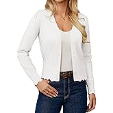 GRACE KARIN Women Cropped Cardigan Sweaters, Lightweight Long Sleeve Shrug, Button Up V Neck Knit Sweater Tops Spring