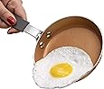 Gotham Steel Hammered Copper Collection – Mini 5.5” Egg Pan, Premier Nonstick Aluminum Cookware with Rubber Grip Handle, Dishwasher & Oven Safe up to 500° F