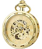 SEWOR 2019 New Design Single Face Mechanical Hand Wind Pocket Watch Full Gold Tone