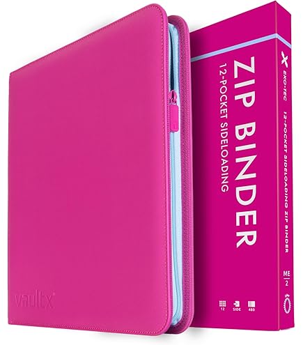 Vault X 12 Pocket Trading Card Zip Binder, 480 Cards, Compatible