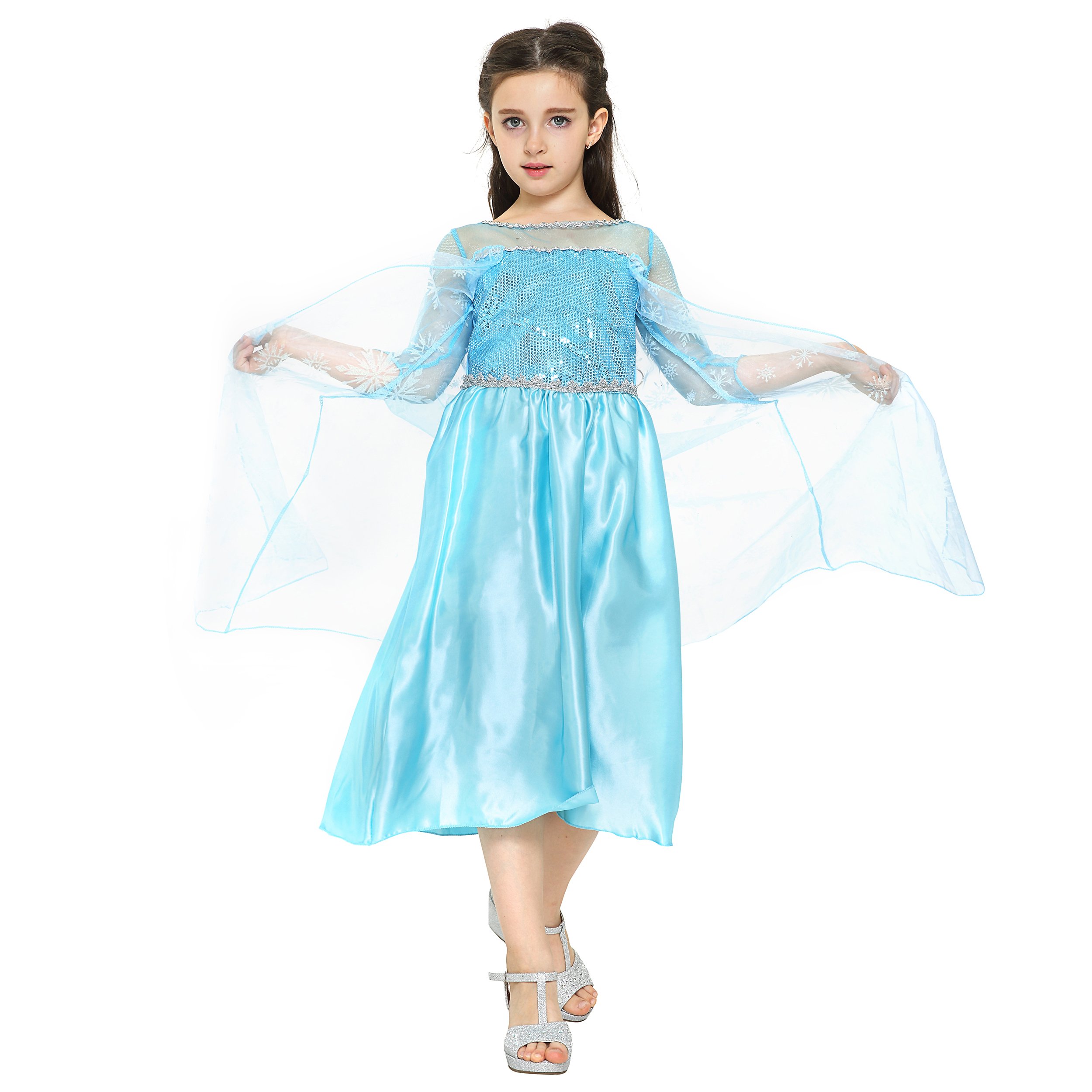 Katara Girls Fancy Elsa Frozen Princess Dress With Glitter Costume |  Desertcart Brunei