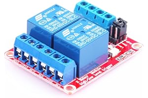 KNACRO 5V 2-Channel Relay Module with Optocoupler Relay Relay Board High and Low Trigger with LED Load 10A DC 30V AC 250V for PLC Automation Control, Industrial System Control