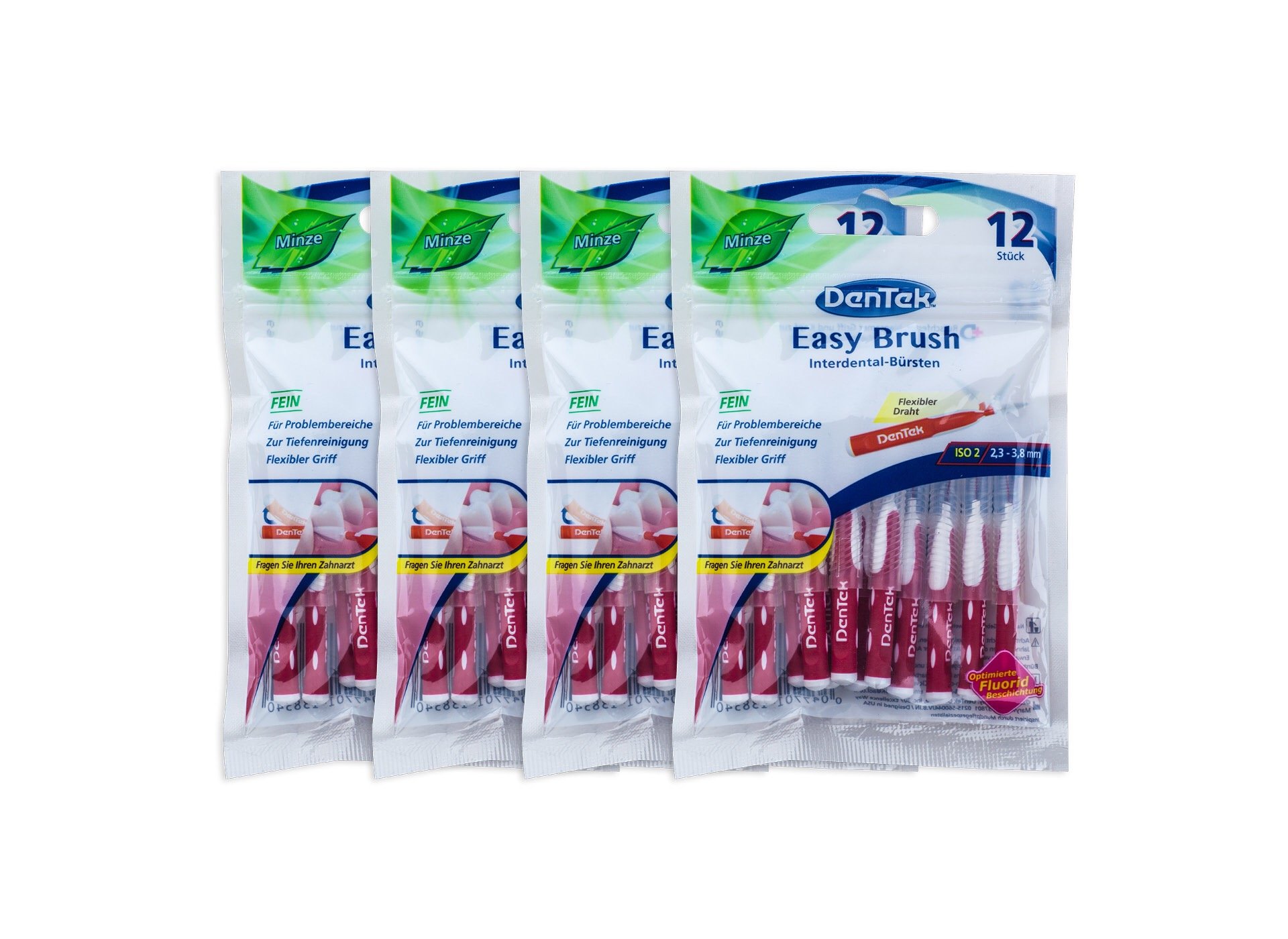 4x DenTek Easy Brush 2.3 mm - 3.8 mm Fine ISO: 2