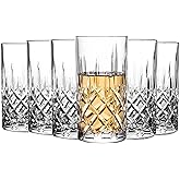 binsakao Highball Glasses Collins Tall Beverage Set of 6, 14 Ounce Cups Glassware for Drinks, Water, Beer, Soda