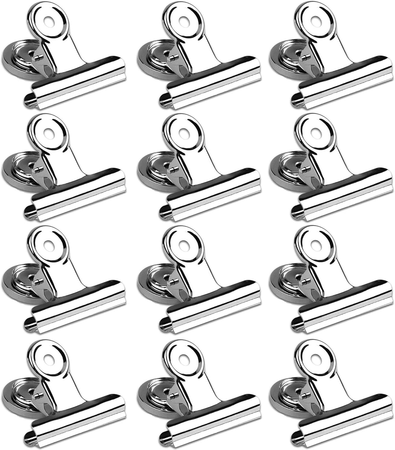 Clips 2 inch, 12 Pack Heavy Duty Metal