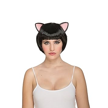 Viving Costumes 204635 Short Hair Kitty Wig Multi Color One Size