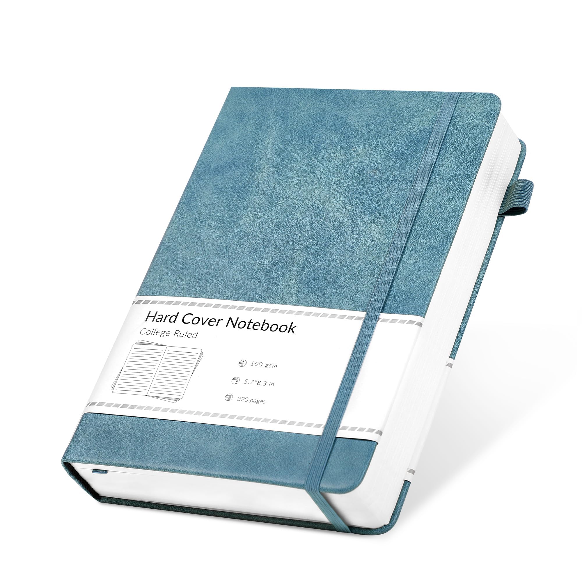 CAGIE Journal Notebook for Women Men Leather Journaling Diary Daily A5 Blue