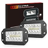Flush Mount LED Light Pods, BUNKER INDUST 2Pcs 6